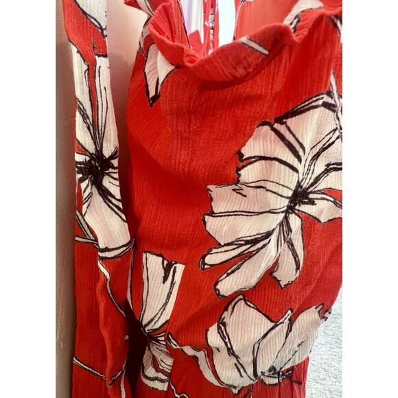 Jason Wu Collective Womens Tie Shoulder Midi Dress Red Size 2, Flowy Beach - Picture 11 of 13